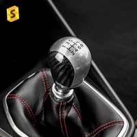 Accessoires intérieurs de voiture en fibre de carbone Shasha, couvre-poignée de levier de vitesses pour Ford Fiesta ST MK8 MK8.5 2018-2023