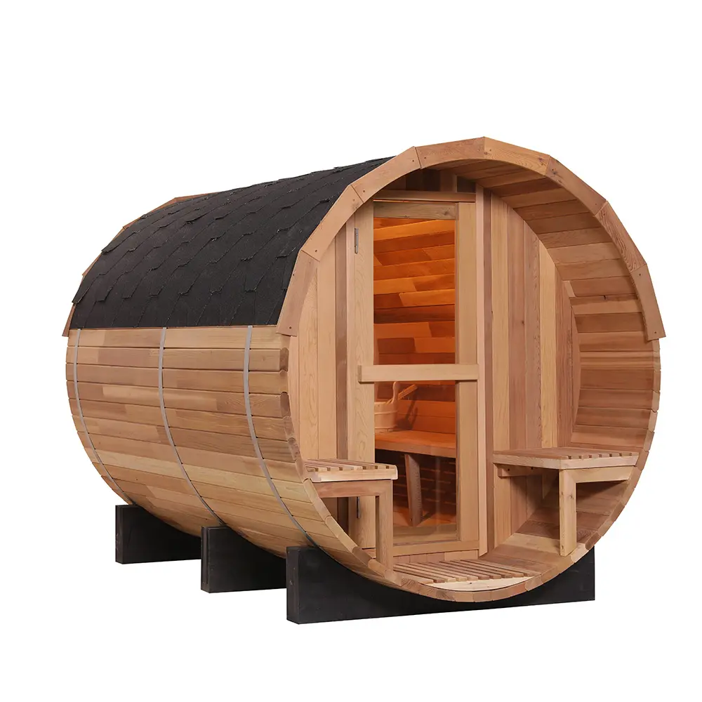 Tonneau de cèdre Sauna extérieur