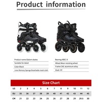Nouveaux Patins à Roues Alignées de Vitesse et de Slalom à Trois Roues de Niveau Professionnel pour Hommes et Femmes Adultes