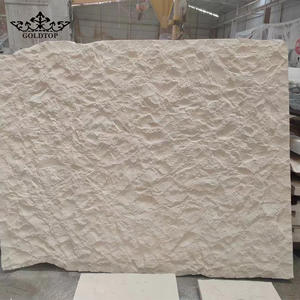 Grande dalle de pierre calcaire polie beige du Portugal, moderne et très vendue, de haute qualité, ODM OEM pour applications hôtelières, par Goldtop Stone - Product Image 2