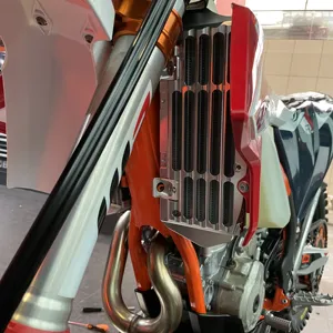 批发数控银越野摩托车散热器护板KTM EXC 2016 2023越野车