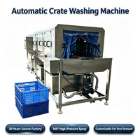 Machine de lavage automatique de paniers et de caisses pour supermarchés et usines de transformation alimentaire