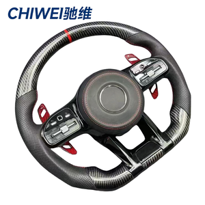 Volant sport en cuir et fibre de carbone personnalisé pour Mercedes Benz pour les classes C/<span class=keywords><strong>E</strong></span>/S/G W204/W205/W222 & G500/G55/G63/S500 - Product Image 2