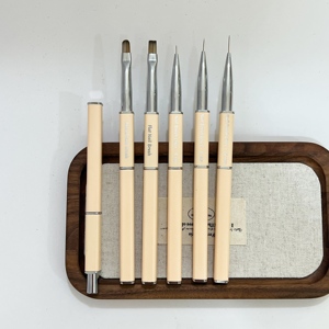 Pinceau à ongles français avec manche métallique, design pistolet coloré, poils en nylon, pour salon de manucure, fournitures en gros - Product Image 6