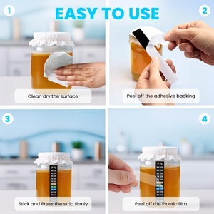 Pegar en la tira del termómetro Pantalla de temperatura digital para fermentar vino, cerveza Kombucha o acuarios Pegatina adhesiva - Product Image 4