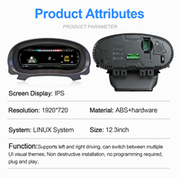 Tableau de bord LCD pour système Linux, compteur de vitesse, affichage sans fil CarPlay, instrument pour Volkswagen VW Golf 6 2010-2012 Auto
