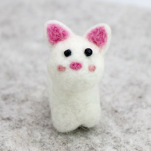 Handmade Felt Kittens <b>Wool</b> Craft Cats White <b>Brown</b> Black Animal Shape Decor For Home Child Indoor Use - Product Image 6