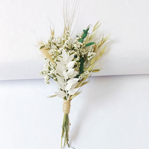 <span class=keywords><strong>Mini</strong></span> bouquet de fleurs séchées naturelles DIY : roses, gypsophile, tiges de blé, boîte cadeau vintage, décoration de carte - Product Image 1