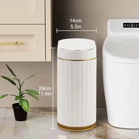 Poubelles automatiques avec capteur pour l'intérieur, ménage, salle de bain, poubelle étanche, produits intelligents pour la maison, poubelle intelligente légère
