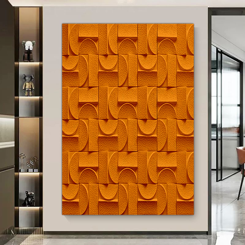 Sala de estar nórdica decoración del hogar mural de pared 3D tridimensional talla de madera decoración pintura hecha a mano relieve pared arte pintura