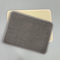 Tissu de tapis en lin tissé croisé texturé OEM ODM multi-usages résistant aux taches pour salon, salle de bain, ameublement et rembourrage