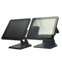 Tablette avec écran tactile capacitif 15 pouces, Celeron J3455, Win10, système POS à double écran pour la vente au détail
