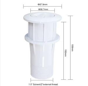 Buses d'aspiration d'eau légères en plastique ABS blanc de haute qualité pour piscine et <span class=keywords><strong>spa</strong></span>, 1,5 pouce, modèle 2827C, pour piscine en béton - Product Image 4