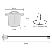 Kits d'éclairage de pont à LED encastrés DC24V extérieur étanche 2700K/3000K escalier extérieur chemin jardin LED lumières encastrées de pont creusé