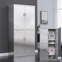 Casier de rangement en acier inoxydable antirouille, armoire métallique robuste à 3 ou 4 portes pour personnel, idéal pour usine et école