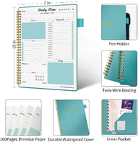 Carnet de notes Y622 avec logo personnalisé, reliure spirale, couverture en PVC, agenda quotidien avec boîte