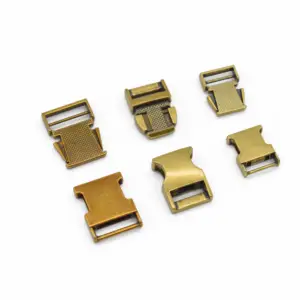 Antique Color Strong Safety High Quality Zinc Alloy Quick Release Buckles For Dog Collars And Pet Leash Metal Hardware