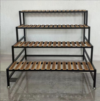 Vente directe sur pied du salon support de fleurs à plusieurs niveaux cour extérieure support de pot de fleur simple