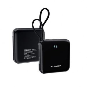 Batería Externa Ultrafina Mini de 10000 mAh de Polímero de Litio, Cargador Superrápido Pd22.5W con USB Tipo C, Carga Rápida Bidireccional, Incluye Dos Cables - Product Image 1
