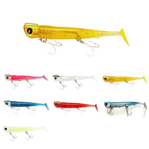 Señuelo de Pesca de PVC con Cabeza de Jig de 110 mm y 33 g, Cola en Forma de T, con Anzuelo de Plomo para Pesca en Ríos y Lagos - Product Image 1
