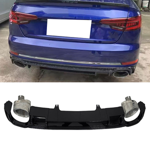 Kit de carrosserie de voiture de <span class=keywords><strong>prix</strong></span> usine mise à niveau diffuseur de pare-chocs arrière S-line avec tuyau d'échappement pour <span class=keywords><strong>Audi</strong></span> <span class=keywords><strong>A4</strong></span> S4 B9 à <span class=keywords><strong>RS4</strong></span> 2017-2019 - Product Image 1