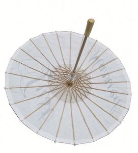 84OD Parapluie en papier huilé blanc à peindre soi-même, style féerique, pour l'art et l'artisanat des enfants, avec papier vierge pour la peinture - Product Image 4