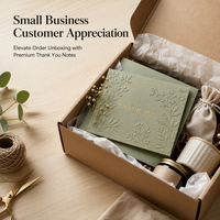 Ensemble de cartes de remerciement personnalisées de luxe vert sauge 4x6 pouces 350 g/m² avec enveloppes, dorure à chaud botanique en relief pour cadeau de mariage