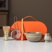 Kit de 5 ustensiles pour fouetter le matcha, cadeaux de mariage, usage domestique, bol à matcha en céramique de haute qualité avec bec verseur