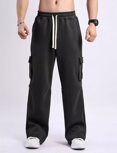 <span class=keywords><strong>Pantaloni</strong></span> Sportivi da <span class=keywords><strong>Uomo</strong></span> in Cotone Personalizzati, Elasticizzati, con Orlo <span class=keywords><strong>a</strong></span> Costine e Tasche, per Allenamento, Palestra e Corsa - Product Image 3