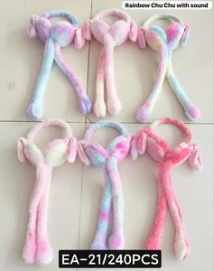 Cache-oreilles créatifs en peluche avec oreilles de lapin, doux, colorés, chauds pour l'hiver, avec oreilles mobiles et sautillantes, protection auditive pour chapeaux de Noël - Product Image 4