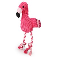 All for Paws Jouet flamant rose en peluche écologique avec couineur silencieux Durable et résistant à la mastication pour chiens et chats