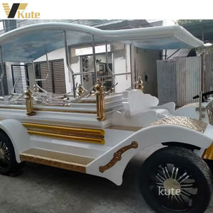 Nouvelle voiture funéraire électrique de haute qualité, or et noir, style vintage, vente directe d'usine, best-seller, transport spécial - Product Image 2