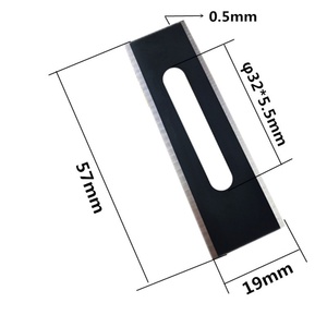Heavy Duty 57x19x0.5mm Slotted Round Corner Double <b>Edge</b> Carpet Blades - Product Image 6