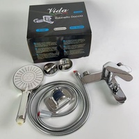 Mitigeur de douche de bain en laiton chromé de haute qualité, robinet de douche moderne pour eau chaude et froide, ensemble de robinet de douche pour baignoire, douchette à main, jet de pluie doux, céramique