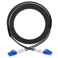 Patch Cord Fiber Optik OS2 LC Ke LC Duplex 2 Core Armored Baja Kabel Fiber Jumper 50m