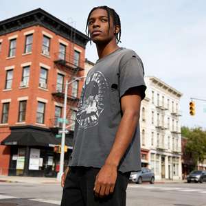 Camiseta personalizada para hombre, camiseta Vintage Heavy 100% de algodón, camiseta Sun Faded Boxy recortada, parche con apliques estampados desgastados, lavado ácido - Product Image 3