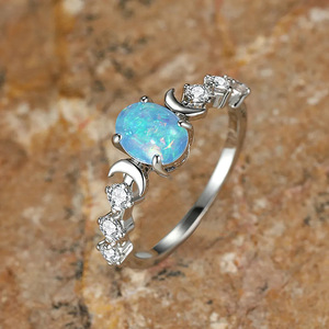 Anello Stile Luna Ovale per Donne, Design Vintage, Accessorio da Dito per Uso Quotidiano - Product Image 5