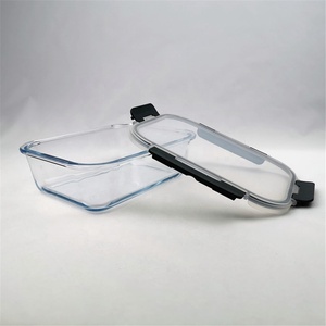 Rectángulo de comida de vidrio hermético contenedores con <span class=keywords><strong>a</strong></span> prueba de fugas de presión de cierre tapas - Product Image 5