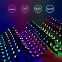 Écran LED à mailles de pixels, lumière ponctuelle adressable DMX512 RGB, étanche IP67, pour façade de bâtiment, mur-rideau multimédia extérieur
