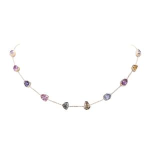 Collana da donna in oro 14K con gemma coltivata in laboratorio, di lusso e alta gamma, in oro 18K, alla moda estiva, stile Dopamine - Product Image 1