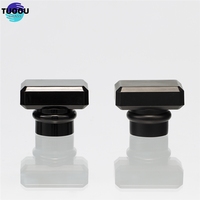 TUOOU en stock vente en gros de haute qualité argent cuivre Rectangle plastique Fea 15mm bouchon de bouteille de parfum avec insert