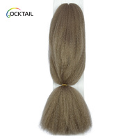 Extensions de cheveux tressés au crochet Afro Kinky Straight en fibre Kanekalon TR II, lots de mèches Kinky Straight Vixen au crochet
