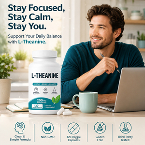 Capsules de L-théanine : Améliore le sommeil, améliore les fonctions cognitives, protège les nerfs, soulage le stress, soutient la mémoire et le système immunitaire, convient aux femmes enceintes. - Product Image 3