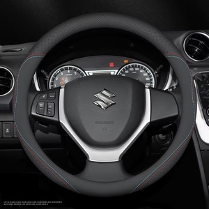 Funda de Cuero Nappa para <span class=keywords><strong>Volante</strong></span> de Coche para <span class=keywords><strong>Suzuki</strong></span> <span class=keywords><strong>Vitara</strong></span> Grand S-cross Swift Liana Splash Kazashi IGNIS Sport Alivio Jimny - Product Image 4