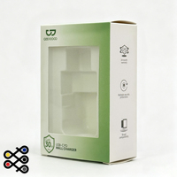 Boîte en papier d'art pliable à motif imprimé avec fenêtre transparente et insert en plastique personnalisé pour l'estampage de produits numériques