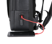 Sac à dos de luxe en cuir véritable pour homme, multifonctionnel, avec chargement USB, pour ordinateur portable 15,6 pouces, personnalisable avec logo, vente en gros ODM BSCI
