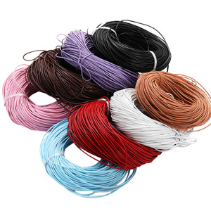 3mm Necklace Handmade Leather Cord DIY Leather Braided <b>Rope</b> Round Cowhide Cord Leather Thread Leather Strip <b>Bracelet</b> <b>Bracelet</b> - Product Image 1