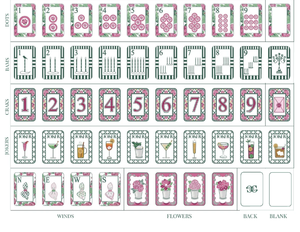 Juego de Mahjong Americano <span class=keywords><strong>Caki</strong></span> Law Rence, Fichas de Mahjong Acrílicas, Diseño Personalizado con Tema de Flores, Regalo Familiar de Alta Calidad - Product Image 1