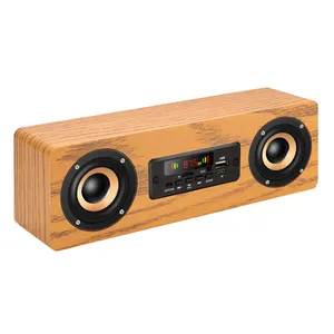 Vente en gros bon marché OEM ODM mini haut-parleur radio sans fil portable en bois