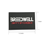 Badge en silicone flexible rectangulaire avec logo en relief 3D personnalisé, pressé à chaud, directement de l'usine, pour vêtements